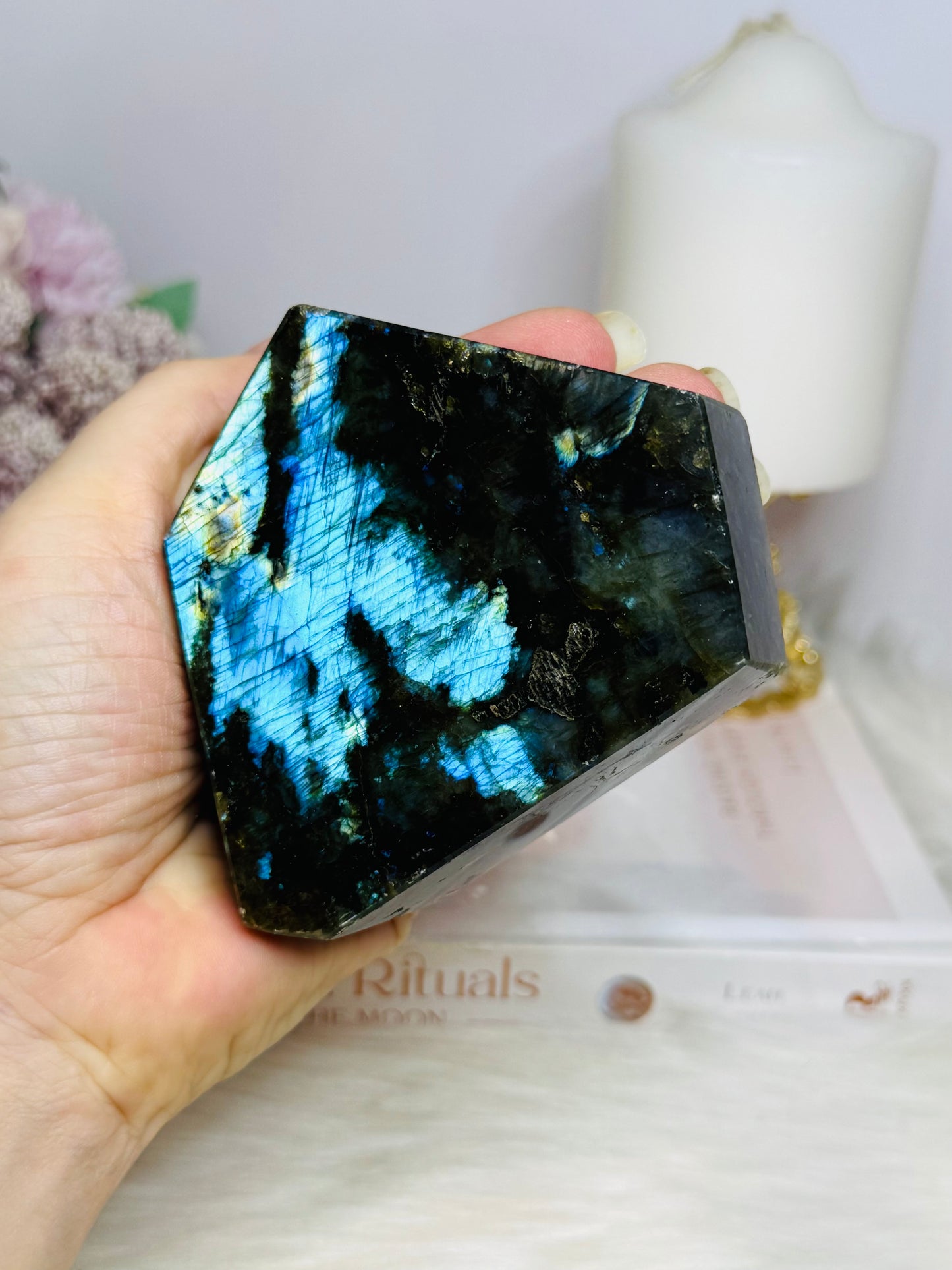 Large High Grade Labradorite Freeform 348g 10cm