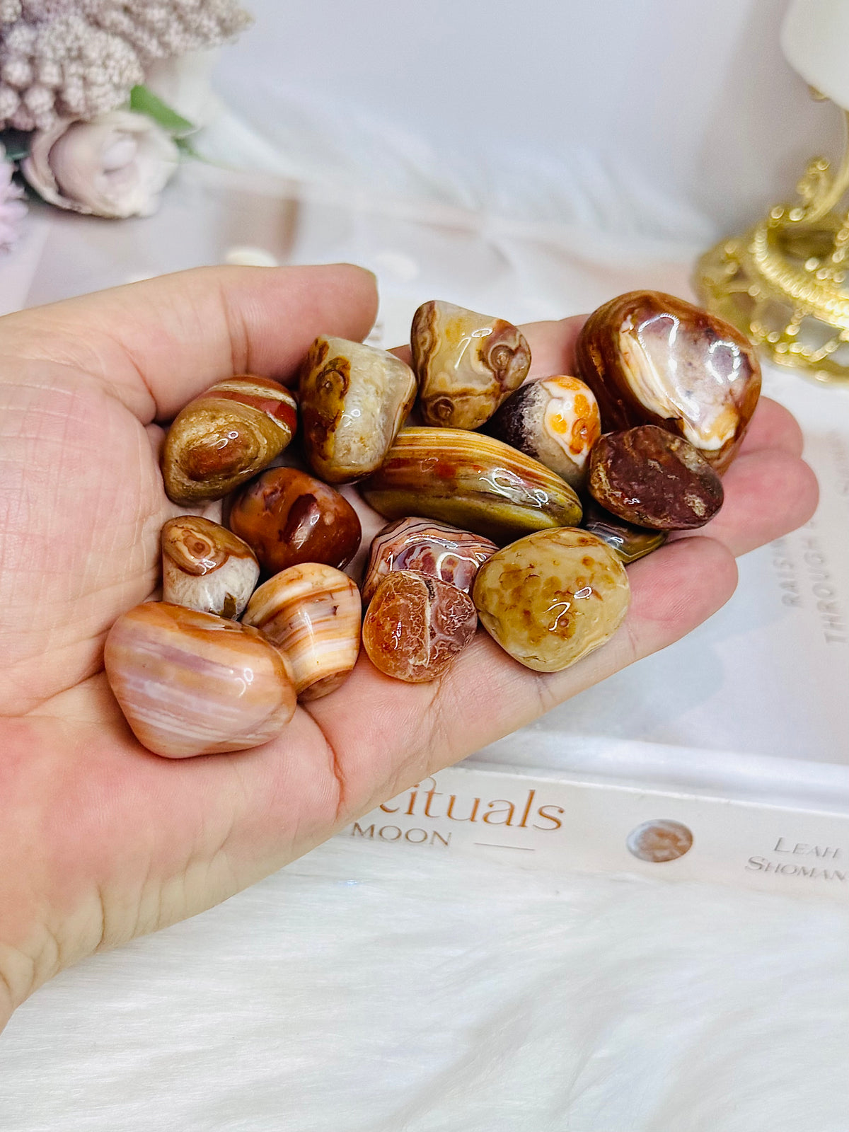 Orange Agate Tumble Stones $3 each