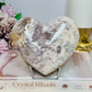 Large Druzy Pink Amethyst Chunky Heart on Stand 615g