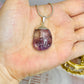 Amethyst Silver Pendant on Silver Chain in Gift Bag