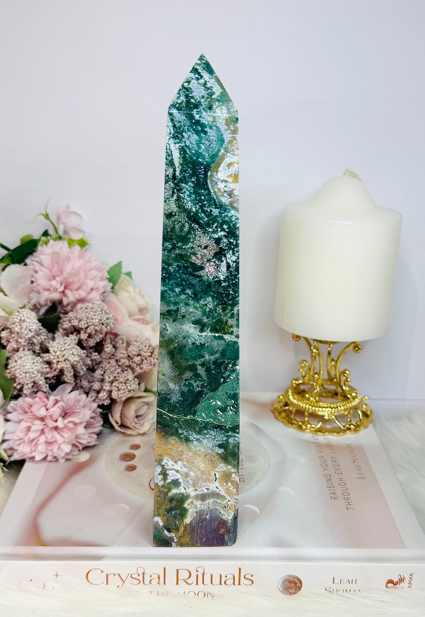 Gorgeous Large 22cm Ocean Jasper Chunky Tower