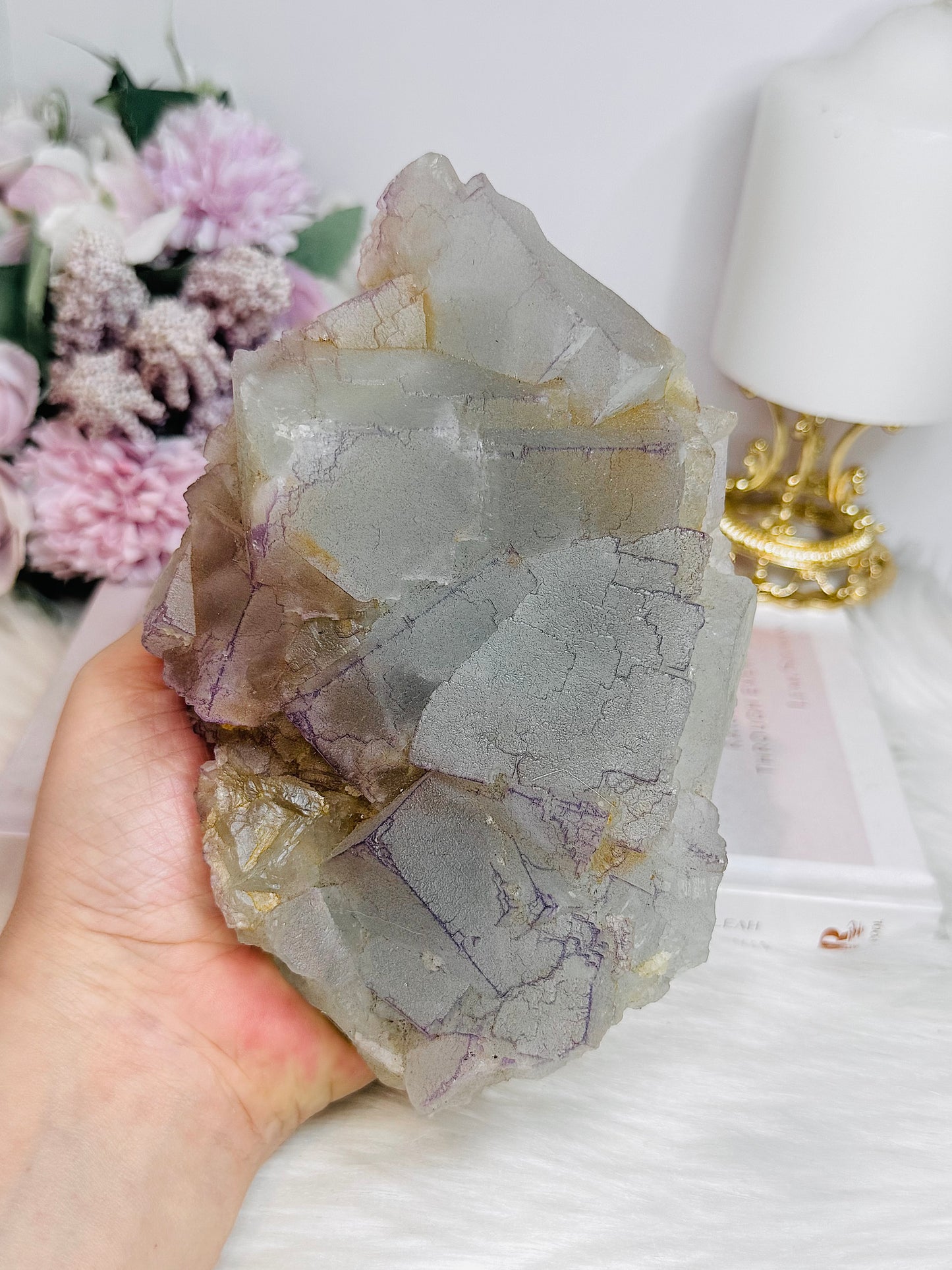 Rare Pastel Cubed Fluorite Specimen 16cm 1.1KG