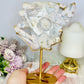High Grade Flower Agate Fairy | Angel on Stand 19cm