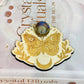Angel Aura Druzy Sphere on Timber Moth Stand