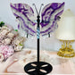 Large Rainbow Fluorite Butterfly Wings On Stand 19cm