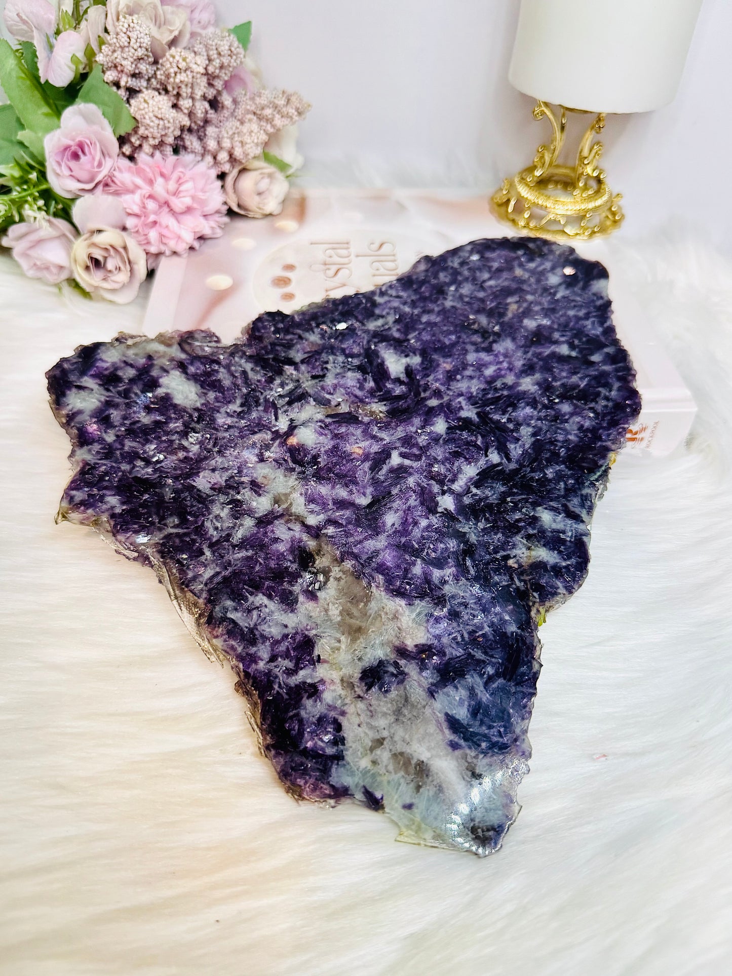 Large Lepidolite Natural Slab 24cm