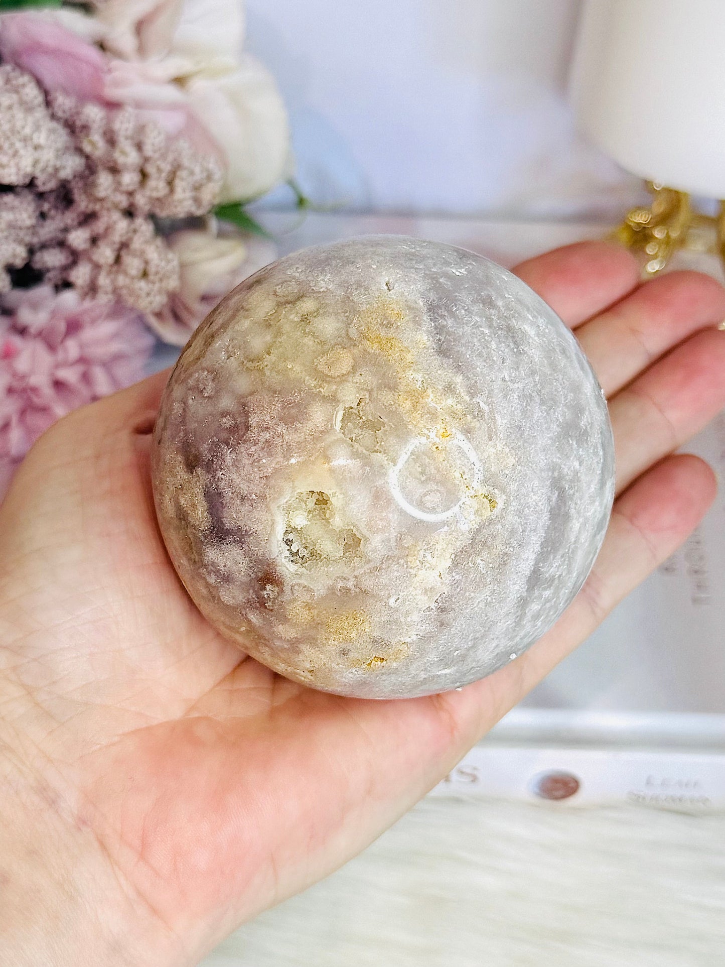 Large Pink Amethyst Sphere on Stand 8cm 538g