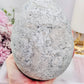 Huge 1.77KG Natural Blue Celestite Druzy Egg On Stand