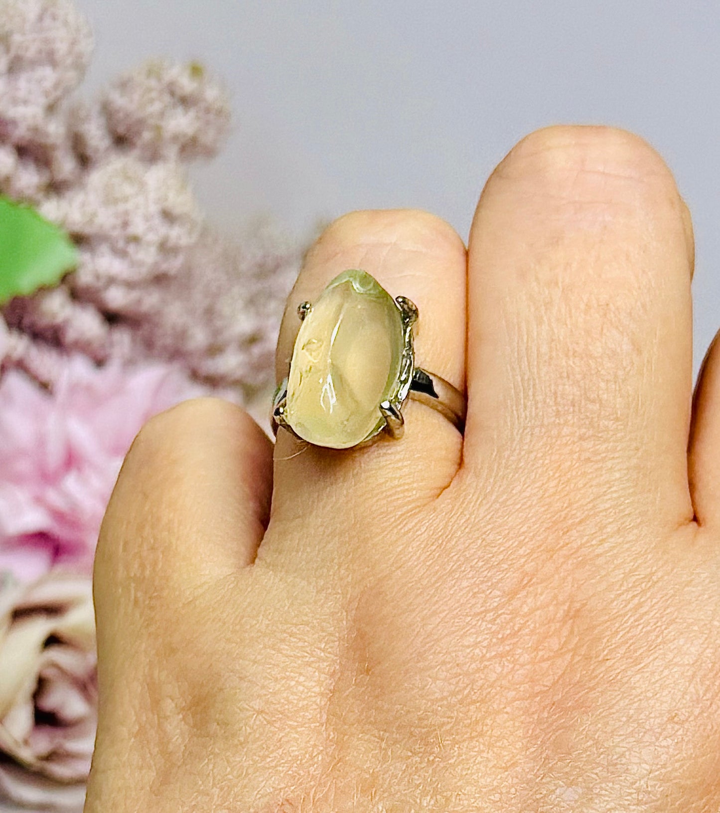 Citrine Adjustable Ring In Gift Bag