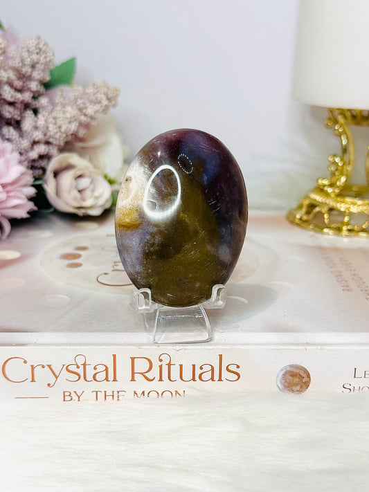 Ocean Jasper Palm Stone (stand is display only)
