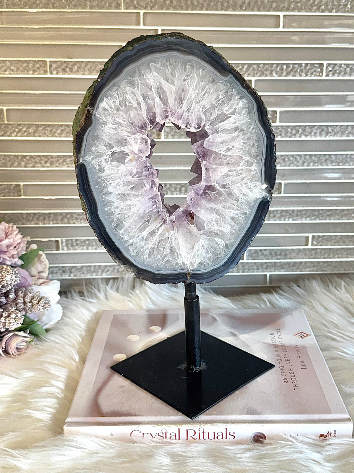 Statement Piece ~ Large Amethyst Portal on Swivel Stand 2.27KG 28cm