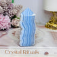 High Grade Blue Lace Agate Tower | Freeform 9cm
