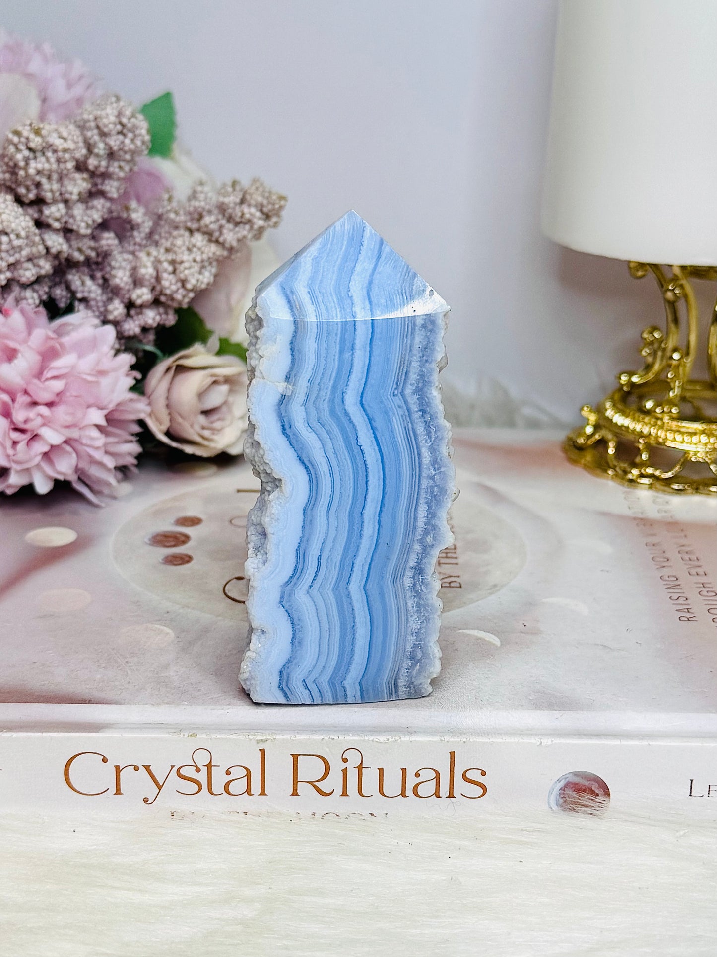 High Grade Blue Lace Agate Tower | Freeform 9cm
