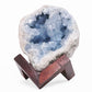 Huge Natural Blue Celestite Cluster on Timber Stand 2.06KG