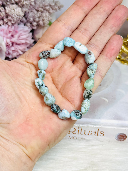Natural Larimar Bracelet in Gift Bag