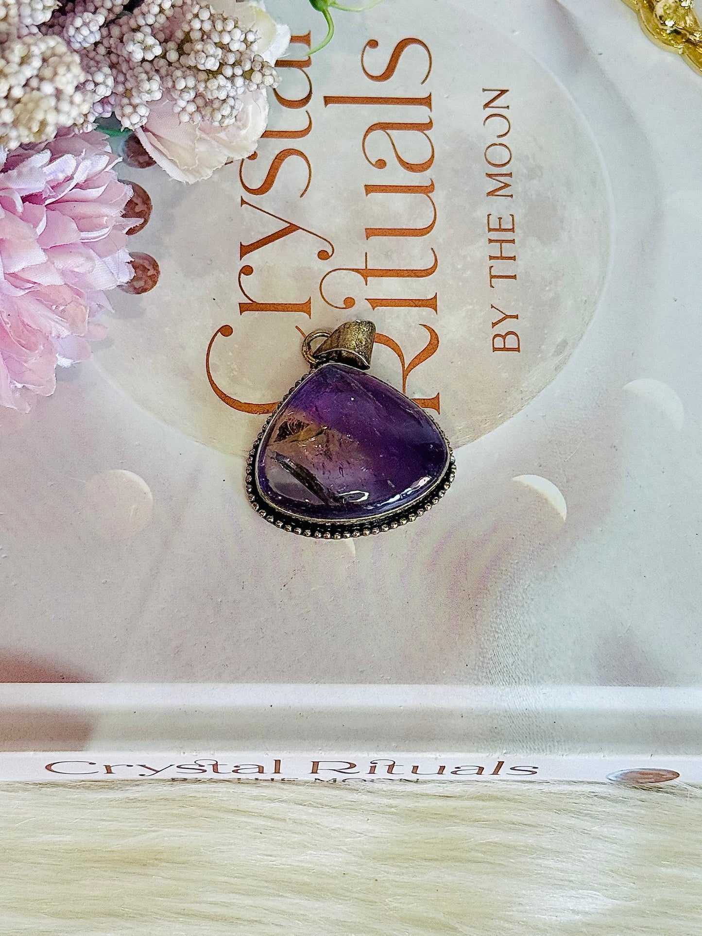 Beautiful Ametrine Pendant with Rainbows in Gift Bag