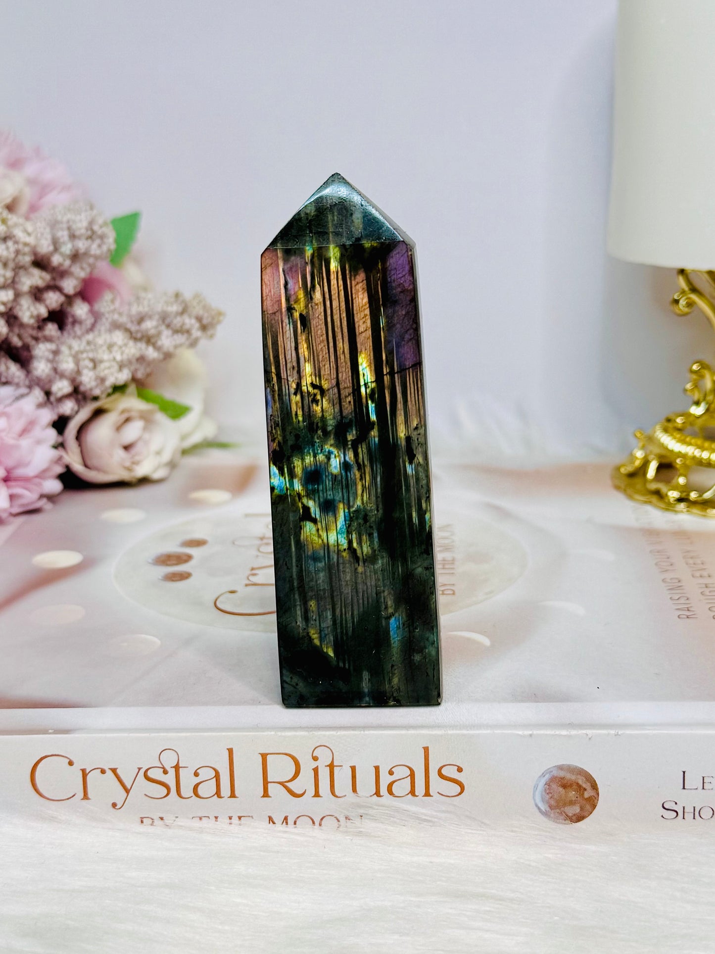 High Grade Labradorite Tower Full of Flash 9.5cm