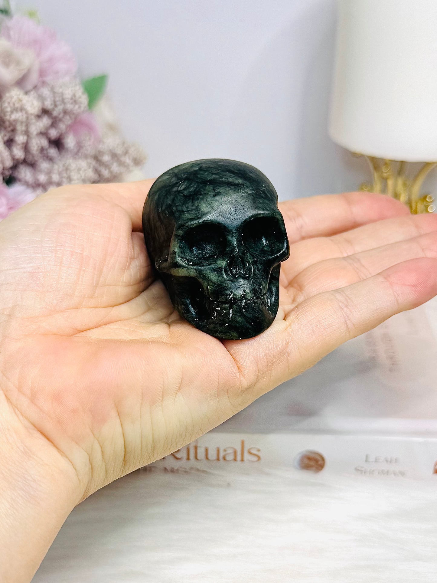 Green Jade Skull 5.5cm