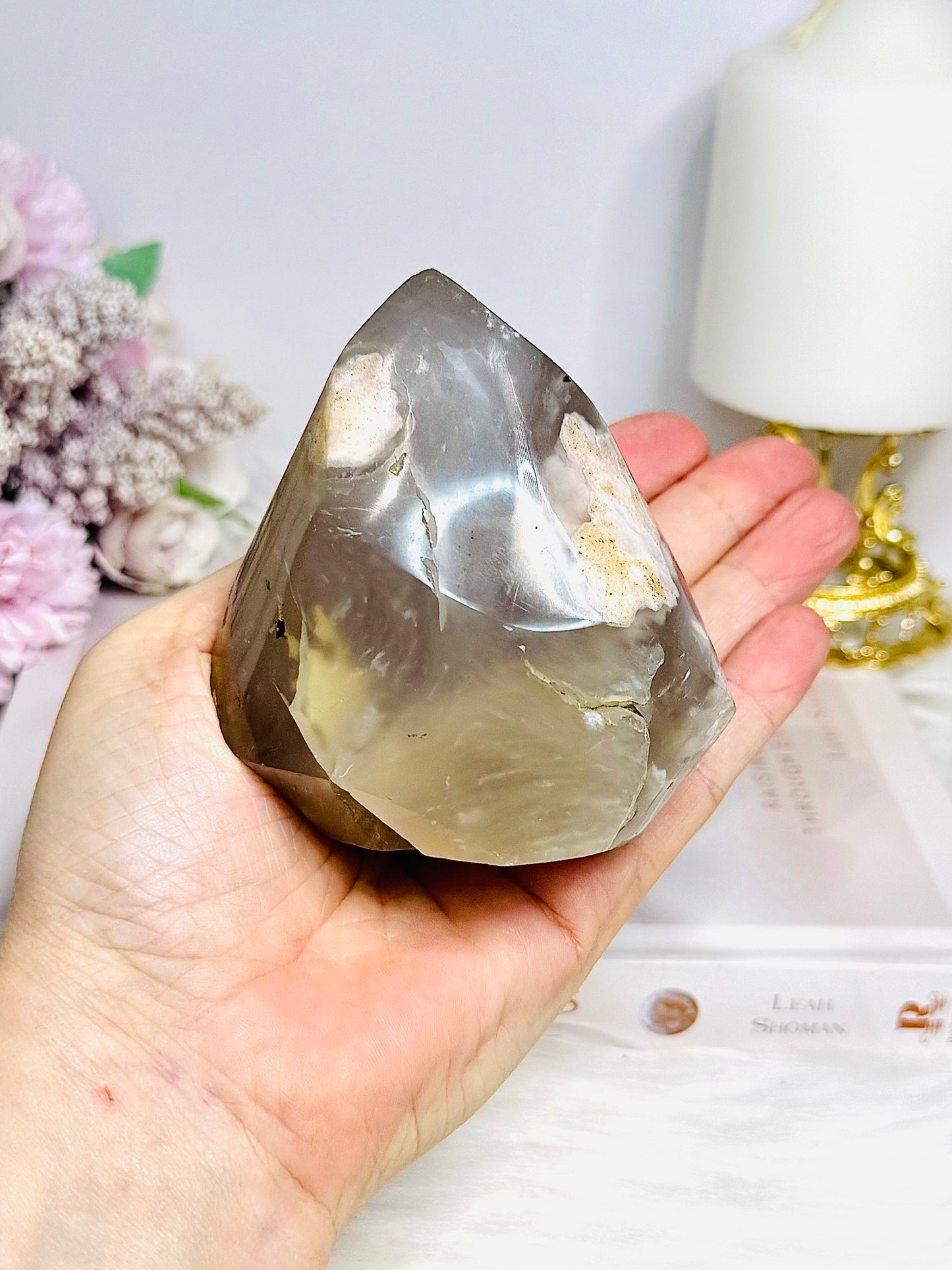 Chunky Flower Agate Flame 447g