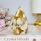 Natural Flower Agate Carved Freeform | Flame 10cm