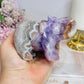 Amethyst X Mexican Lace Agate Elephant 11cm