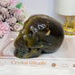Large Druzy Amethyst X Agate Carved Skull 13cm 1.09KG