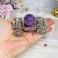 Silver Carriage Stand with Amethyst Sphere 8cm