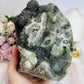 Huge Natural Green Amethyst | Prasiolite Specimen with Calcite Inclusions 16.5cm  2.45KG