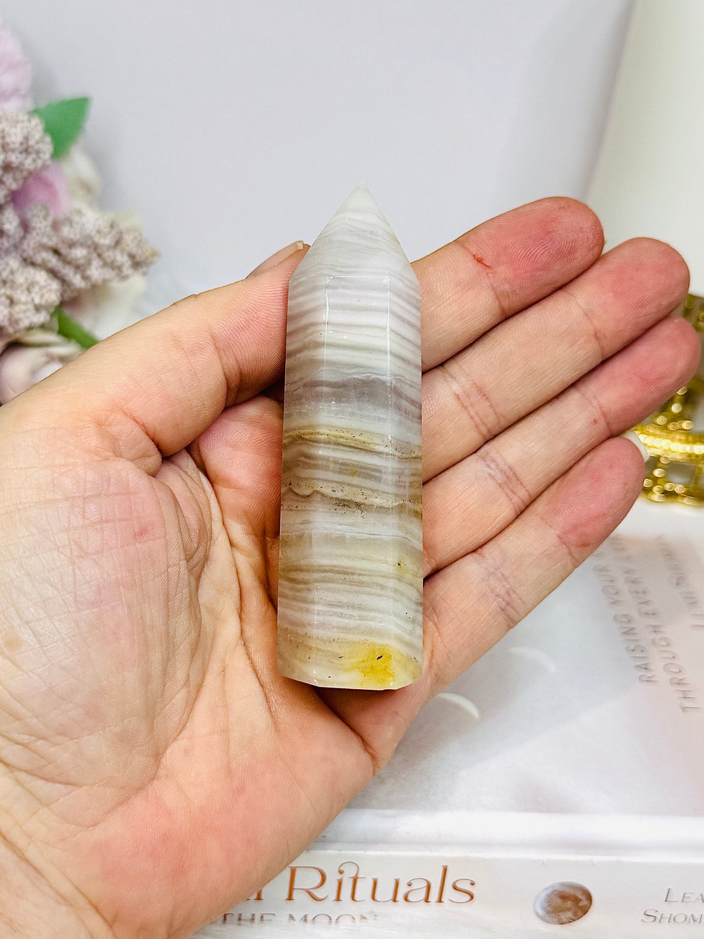 Banded Calcite Tower 8.5cm