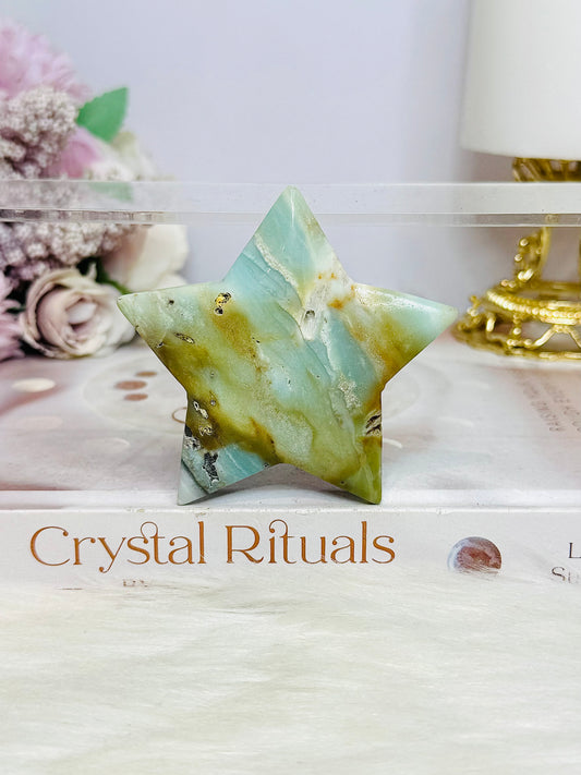 Caribbean Calcite Carved Star