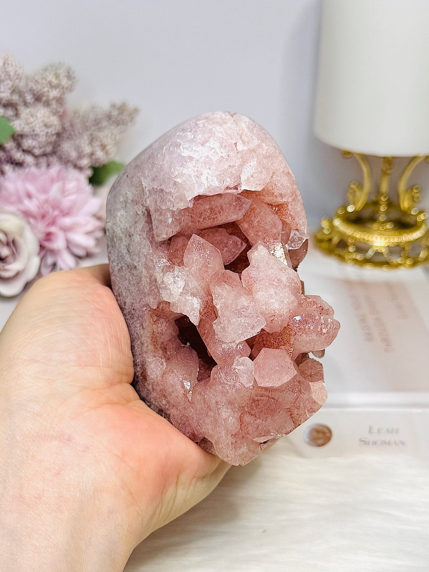 Large Natural Pink Lithium Freeform 11cm 600g