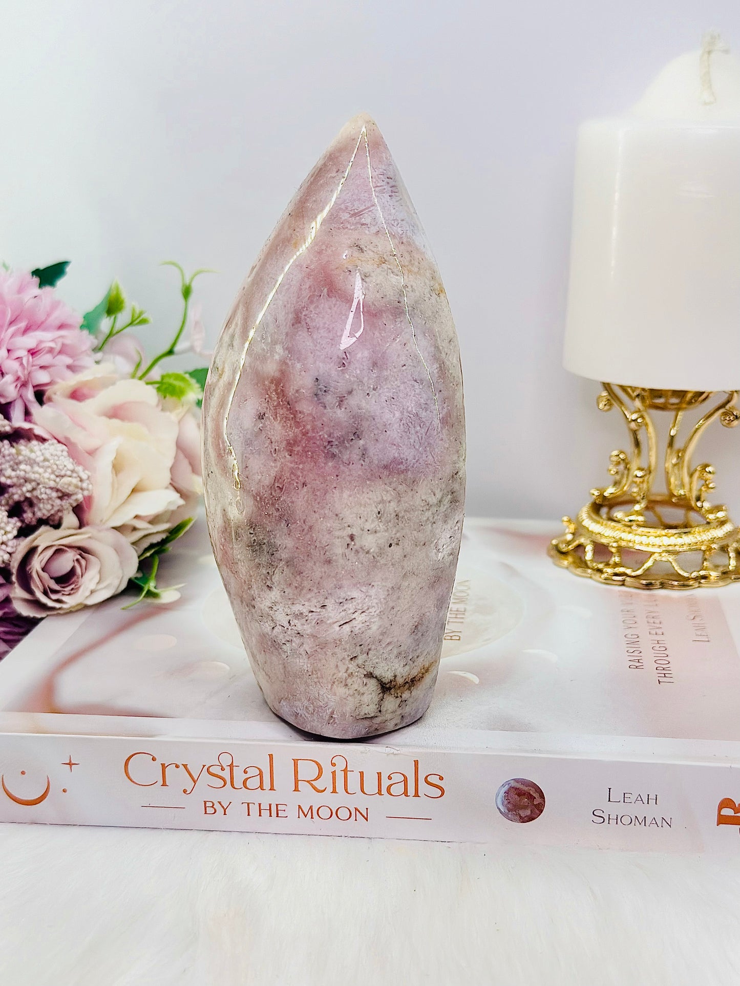 ⚜️ SALE ⚜️ Elegant Large 15cm 686gram Druzy Pink Amethyst Freeform From Brazil