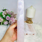 Huge UV Reactive Pink Mangano Calcite Tower 28cm