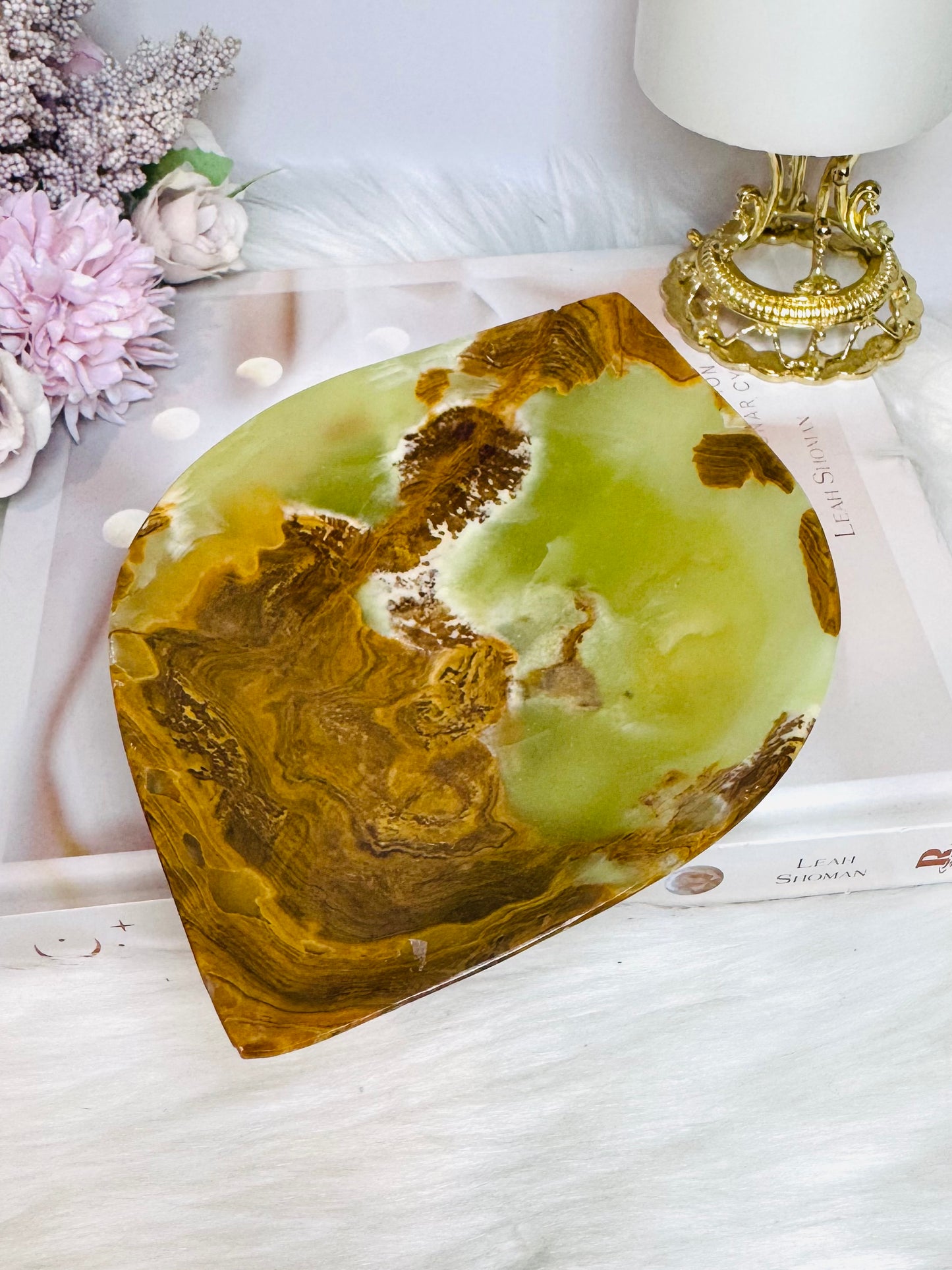 Large Green Onyx Bowl 18cm 487g
