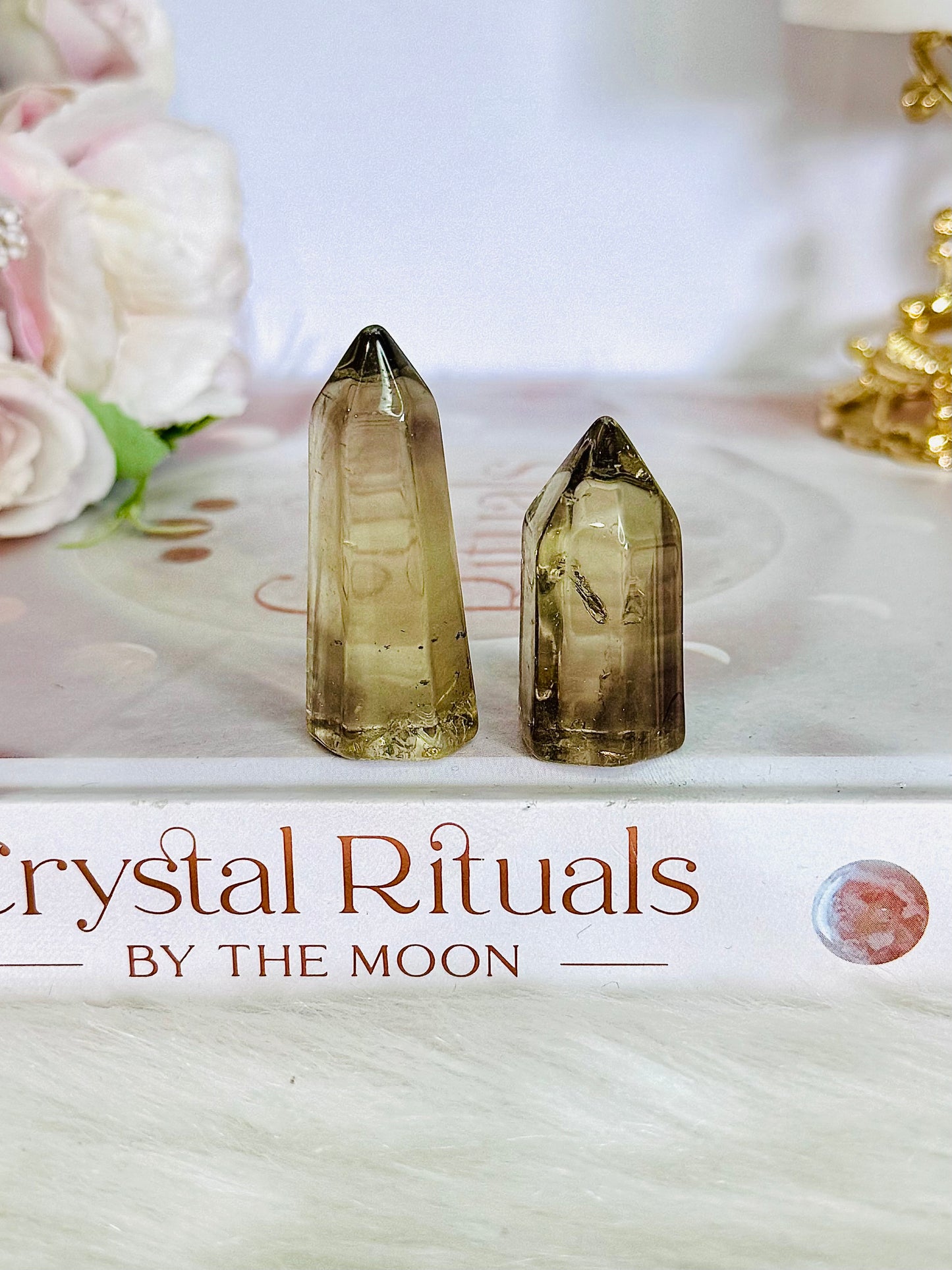 Set of 2 Small Citrine Towers