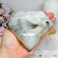 Druzy Agate Pentagon Freeform On Stand 12cm 598g