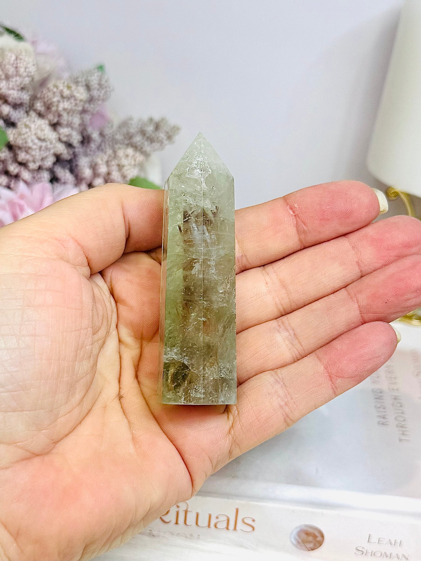 Natural Prasiolite | Green Amethyst Tower 7.5cm