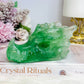Green Fluorite Carved Dragon 11cm 464g