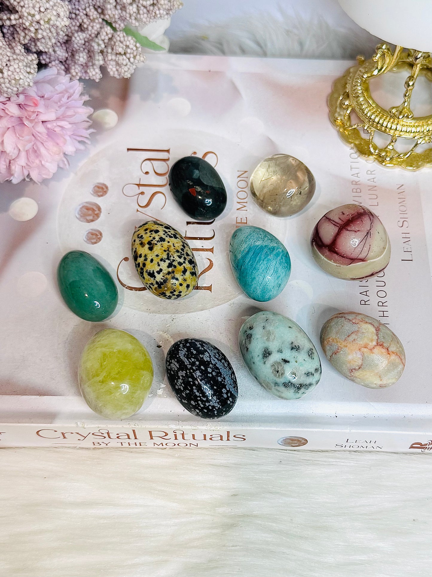 Set of 10 Tumble Stones Randomly Chosen (this is an example of a set)