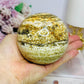 Large Orbicular Ocean Jasper Sphere On Stand 734g