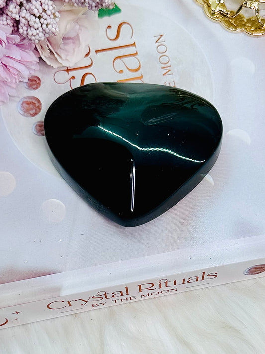 Help Heal A Broken Heart ~ Chunky Rainbow Obsidian Heart Carving