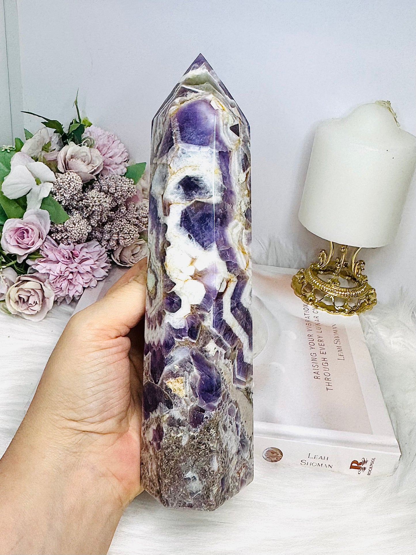Large Dream | Chevron Amethyst Tower 20.5cm 742g