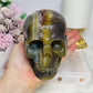 Large Druzy Amethyst X Agate Carved Skull 13cm 1.09KG
