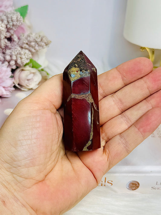 Mookaite Jasper Tower with Hematite Inclusions 7.5cm