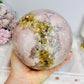 A Collectors Piece ~ Huge Druzy Pink Amethyst High Grade Sphere On Stand 2.7KG 12cm