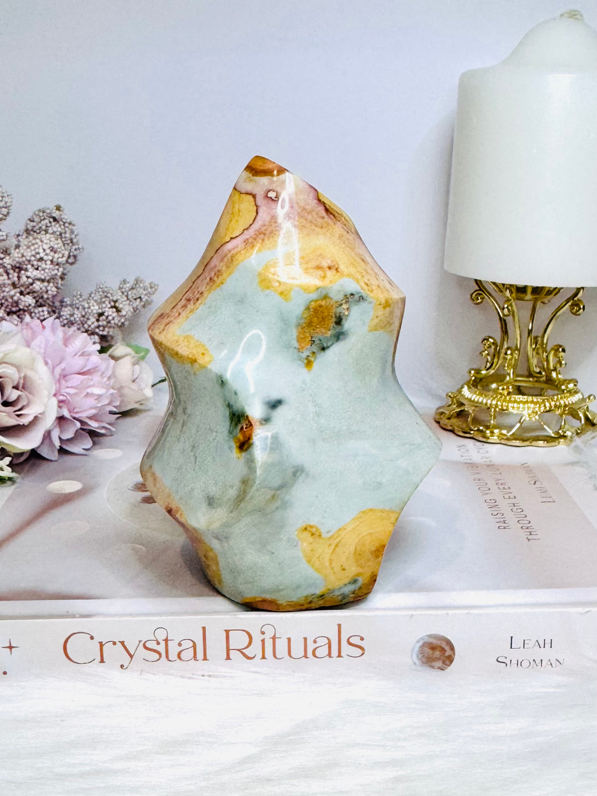 Polychrome Jasper Carved Flame | Freeform 11.5cm 648g