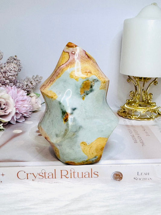 Polychrome Jasper Carved Flame | Freeform 11.5cm 648g