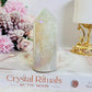 Gorgeous 9.5cm Quartz Angel Aura Cylinder | Tower (reduced as chip on tip)