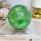 Large Green Fluorite Sphere Full of Rainbows 923g