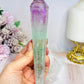 Watermelon Fluorite Wand | Tower with Rainbows  17.5cm